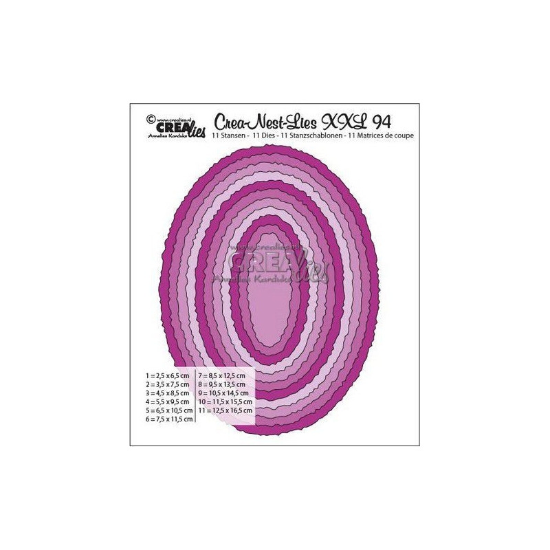 CREAlies - Crea-Nest-Lies XXL No. 94 - Ovals With Rough Edges - CLNestXXL 94