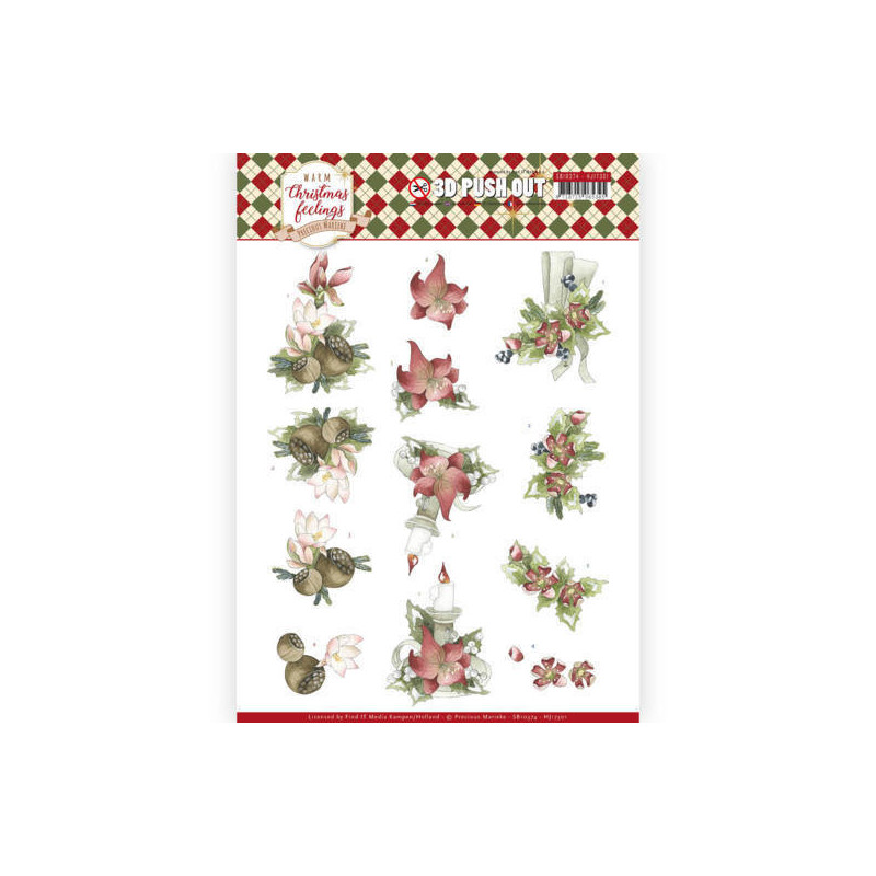 Pushout - Precious Marieke - Warm Christmas Feelings - Red Center Pieces - SB10374