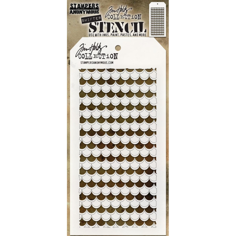 Stampers Anonymous - Tim Holtz - Layered Stencil - Shifter Scallop
