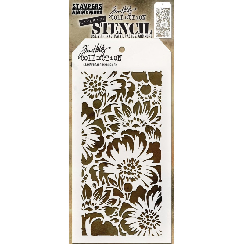 Stampers Anonymous Tim Holtz Grime Stencil