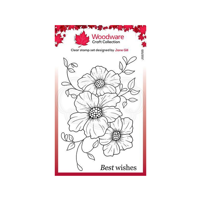 Woodware - Clear Stamp - Petal Trio - JGS725