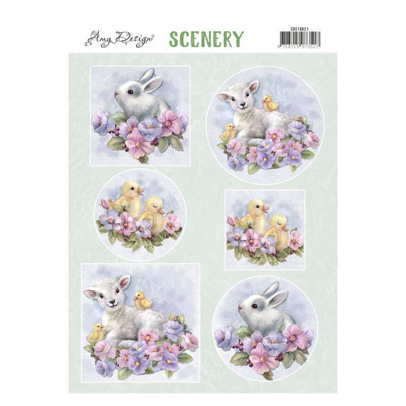 Pushout - Yvonne Creations - Scenery - Spring Animals - CDS10021
