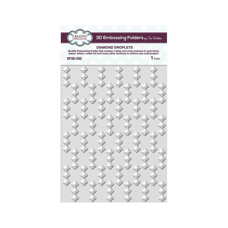 Creative Expressions - 3D Embossingfolder - Diamond Droplets - EF3D-032