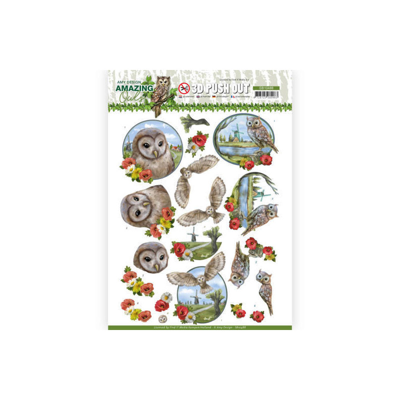 Pushout - Amy Design - Amazing Owls - Meadow Owls - SB10488