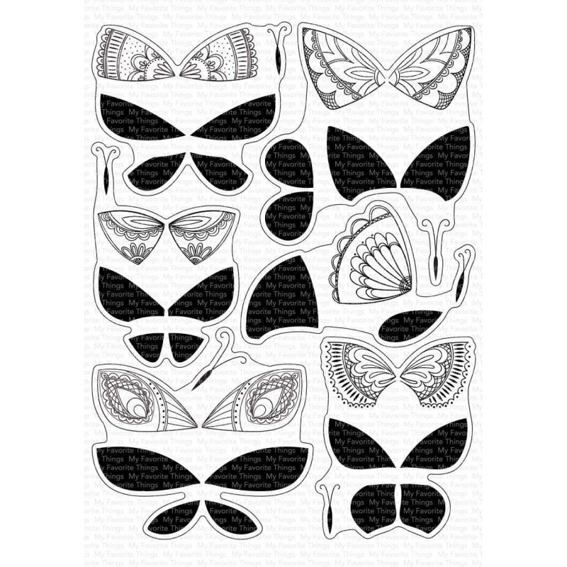 My Favorite Things - Clear Stamp - Brilliant Butterflies - CS-477