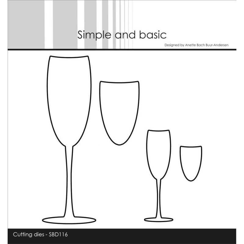 Simple And Basic - Champagne Glasses - SBD116