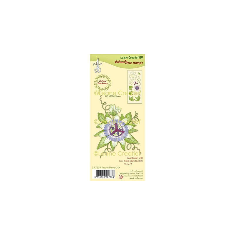 Leane Creatief - Clear Stamp - Passion Flower - 55.7354