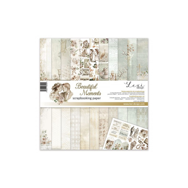Laserowe LOVE - Papirpakke 30x30 - Beautiful Moments