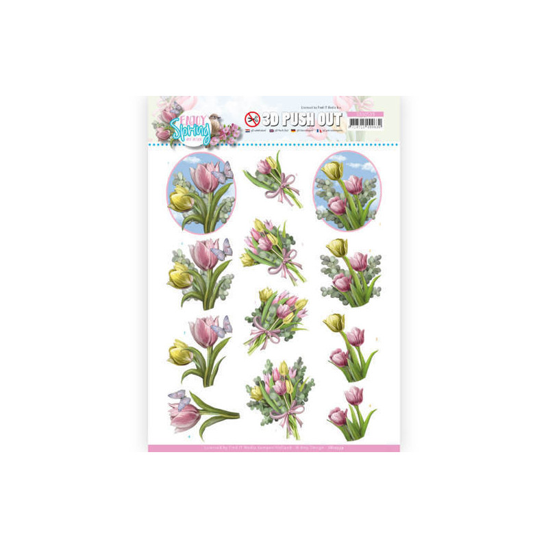 Pushout - Amy Design - Enjoy Spring - Bouquets Of Tulips - SB10539