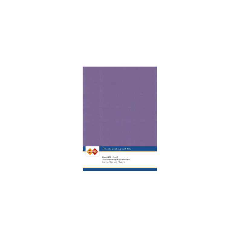 Card Deco Essentials - Linen Cardstock A5 - Grape