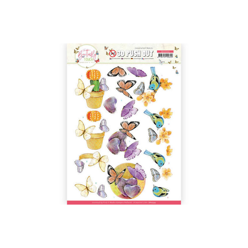 Pushout - Jeanine's Art - Butterfly Touch - Orange Butterfly - SB10544