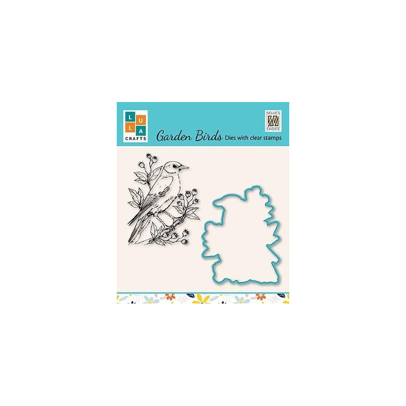 Nellie Snellen - Dies & Clearstamps - Gardenbird 1 - HDCS009