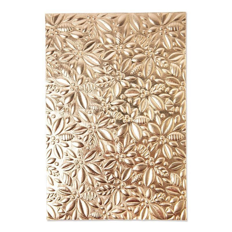 Sizzix - 3D Embossingfolder - Holly - 665253
