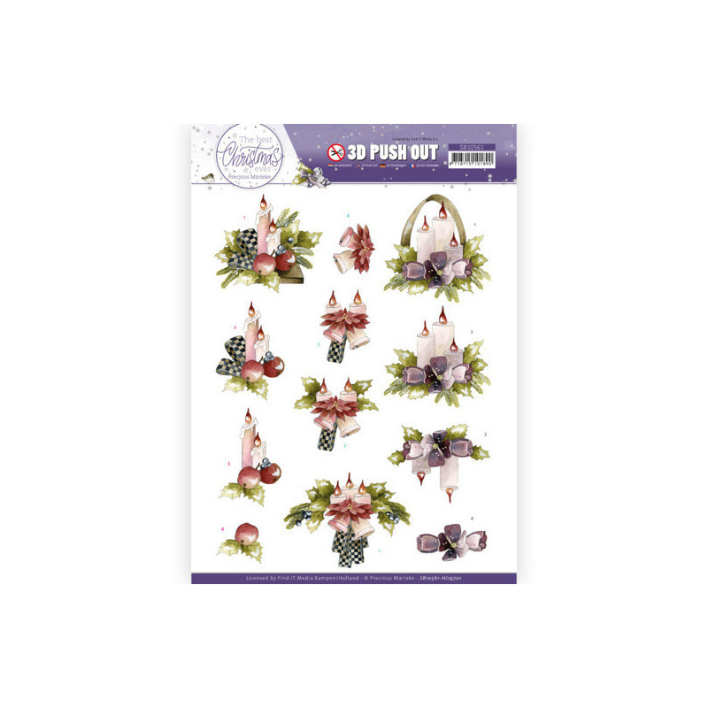 Pushout - Precious Marieke - The Best Christmas Ever - Purple Flowers And Candles - SB10561