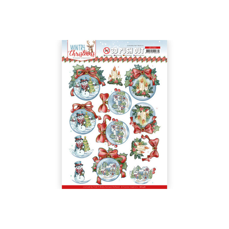 Pushout - Yvonne Creations - Wintry Christmas - Christmas Baubles - SB10581