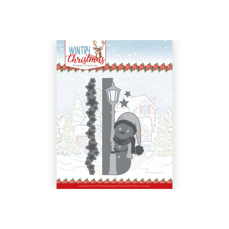 Yvonne Creations - Wintery Christmas - Peek A Boo Snowman - YCD10245