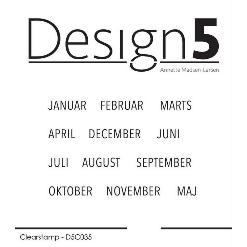 Design5 - Stempel - Måneder - D5C035