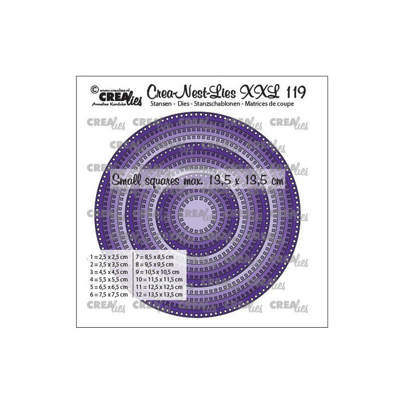 CREAlies - Crea-Nest-Lies XXL No. 119 - Circles With Square Holes - CLNestXXL119