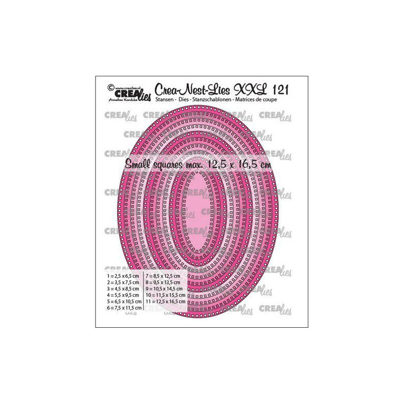 CREAlies - Crea-Nest-Lies XXL No. 121 - Ovals With Square Holes - CLNestXXL121