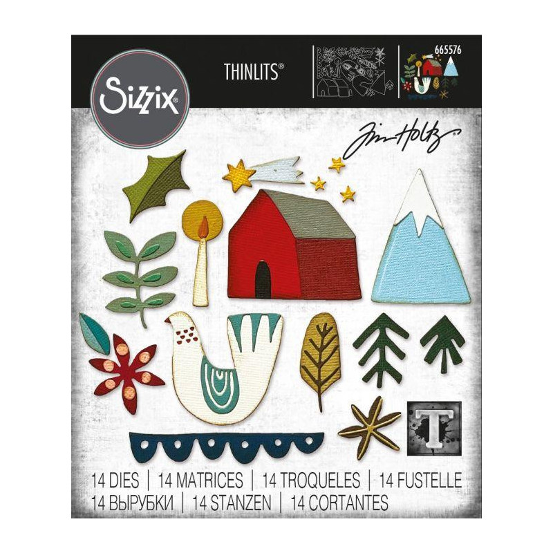 Sizzix - Tim Holtz - Thinlits Die - Funky Nordic - 665576