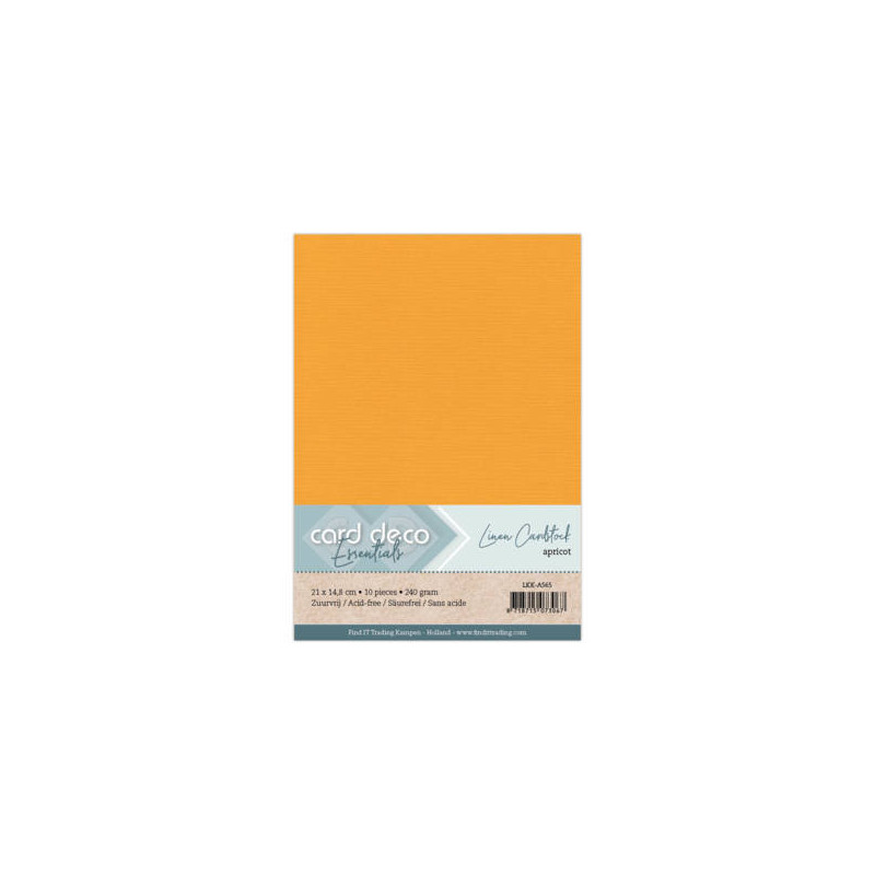 Card Deco Essentials - Linen Cardstock A5 - Apricot