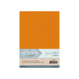 Card Deco Essentials - Linen Cardstock A5 - Tangerine
