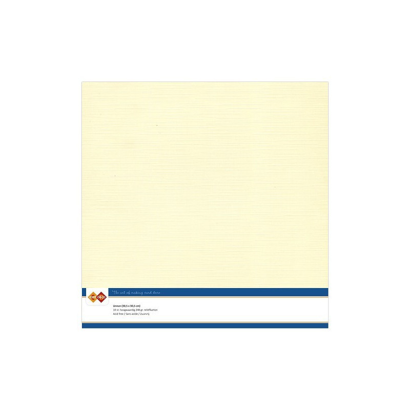 Card Deco Essentials - Linen Cardstock SC - Cream