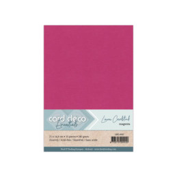 Card Deco Essentials - Linen Cardstock A5 - Magenta (NY)
