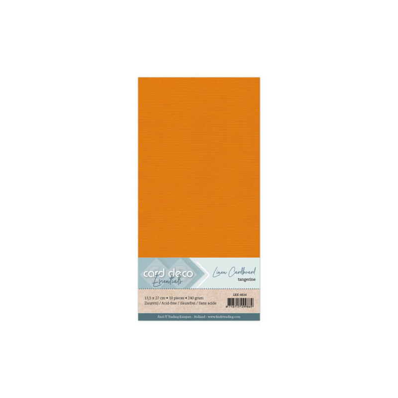 Card Deco Essentials - Linen Cardstock 4K - Tangerine