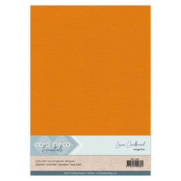 Card Deco Essentials - Linen Cardstock A4 - Tangerine