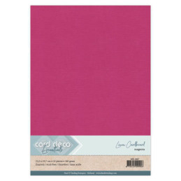 Card Deco Essentials - Linen Cardstock A4 - Magenta (NY)
