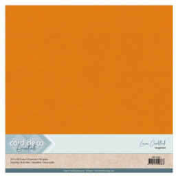 Card Deco Essentials - Linen Cardstock SC - Tangerine (NY)