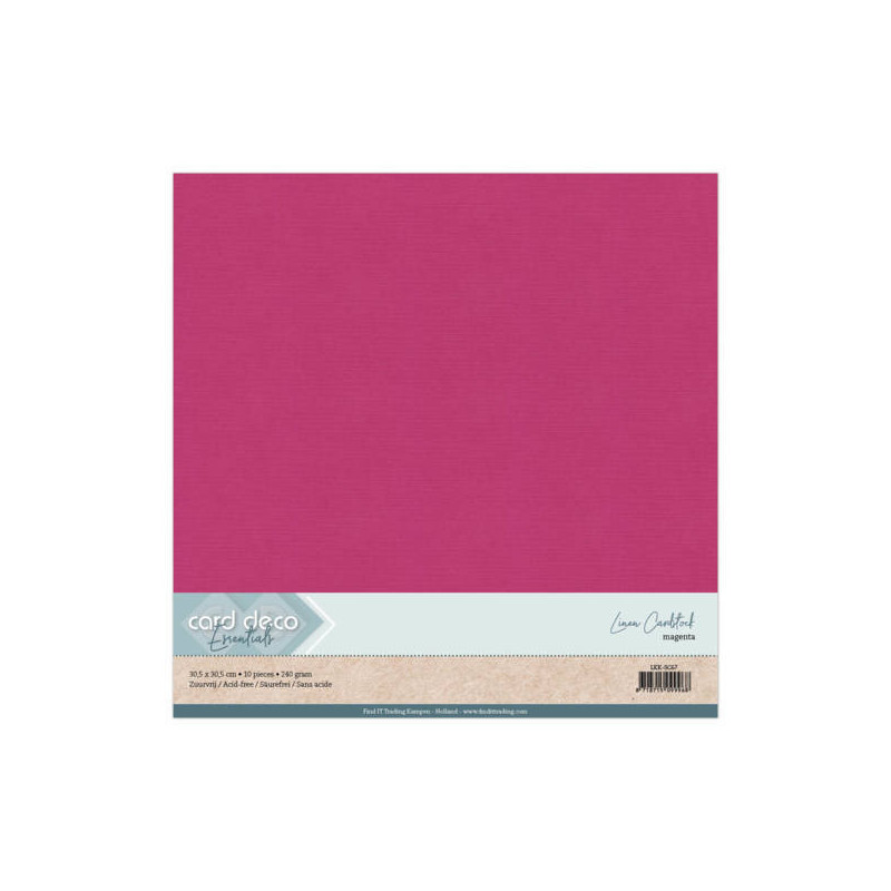 Card Deco Essentials - Linen Cardstock SC - Magenta