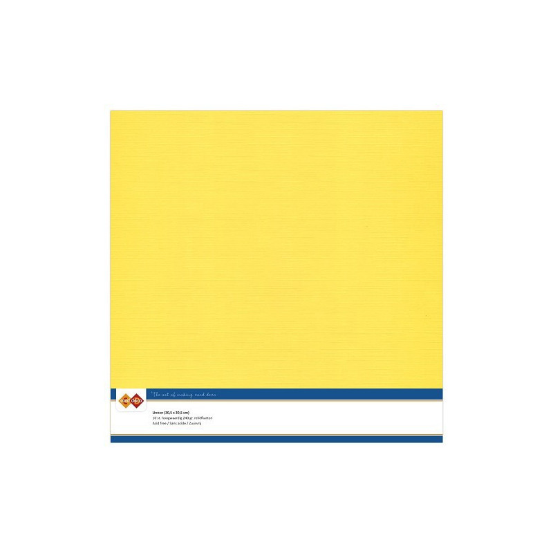 Card Deco Essentials - Linen Cardstock SC - Canary Yellow