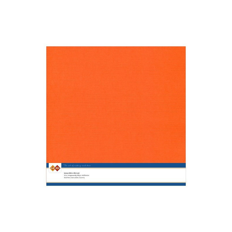 Card Deco Essentials - Linen Cardstock SC - Orange