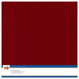 Card Deco Essentials - Linen Cardstock SC - Burgundy