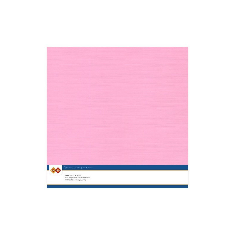 Card Deco Essentials - Linen Cardstock SC - Pink