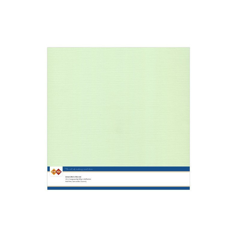 Card Deco Essentials - Linen Cardstock SC - Light Green