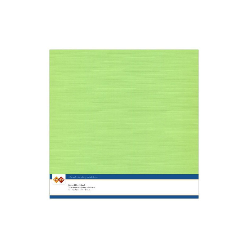 Card Deco Essentials - Linen Cardstock SC - Spring Green