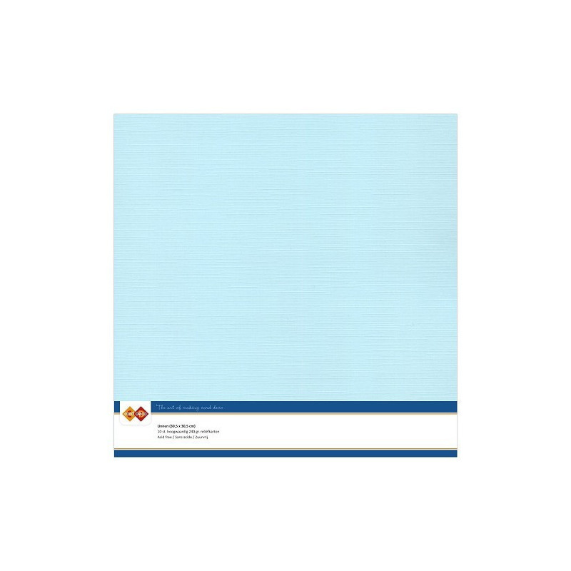 Card Deco Essentials - Linen Cardstock SC - Baby Blue