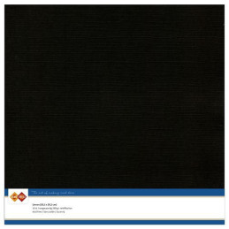 Card Deco Essentials - Linen Cardstock SC - Black