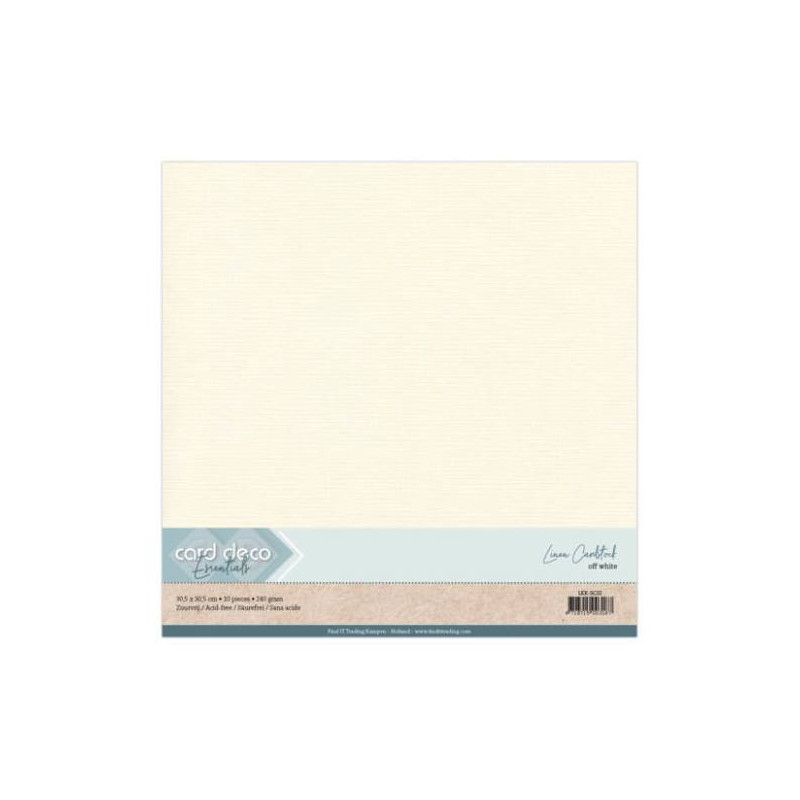 Card Deco Essentials - Linen Cardstock SC - Off White (NYNY)