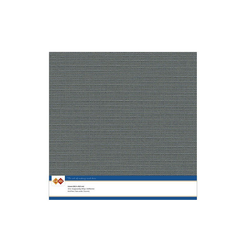 Card Deco Essentials - Linen Cardstock SC - Dark Grey (NY)