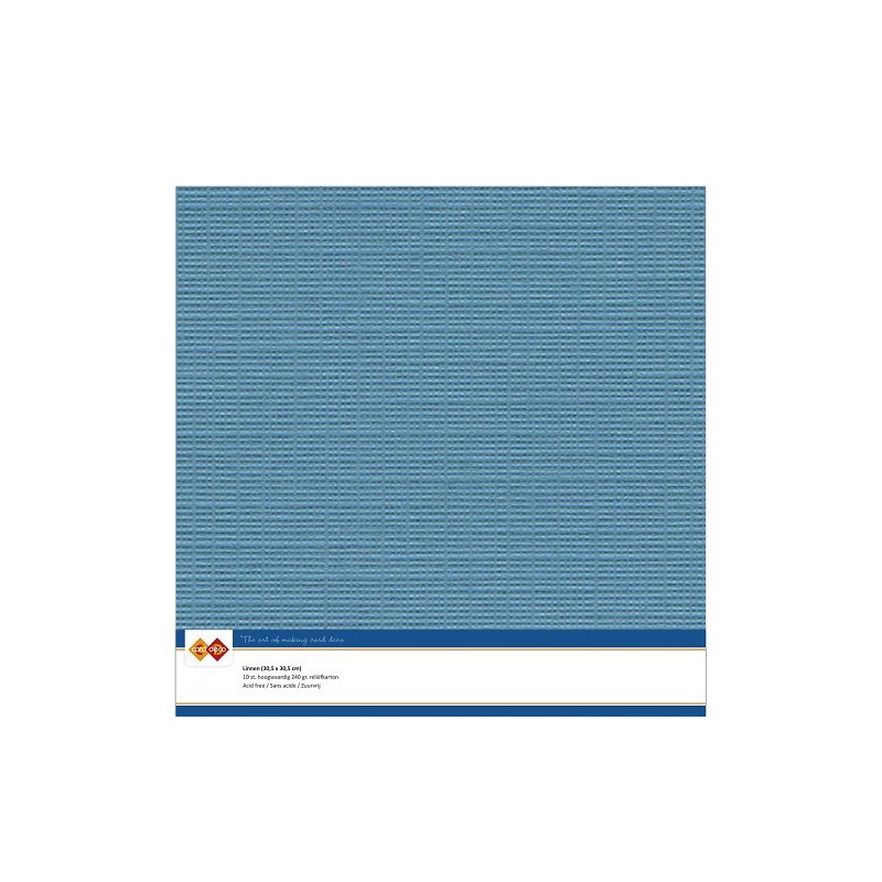 Card Deco Essentials - Linen Cardstock SC - Sea Blue (NY)
