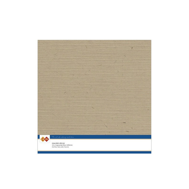 Card Deco Essentials - Linen Cardstock SC - Kraft Cappuccino (NY)