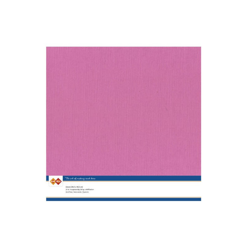 Card Deco Essentials - Linen Cardstock SC - Bright Pink (NY)