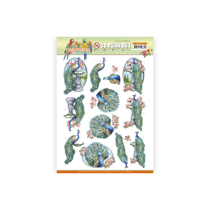 Pushout - Amy Design - Colourful Feathers - Peacock - SB10622