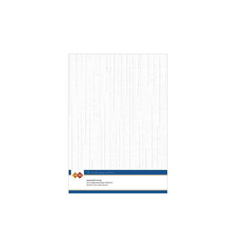 Card Deco Essentials - Linen Cardstock A4 - White (NY)