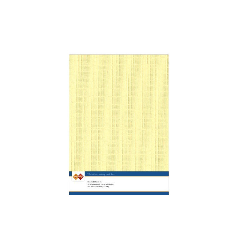 Card Deco Essentials - Linen Cardstock A4 - Yellow