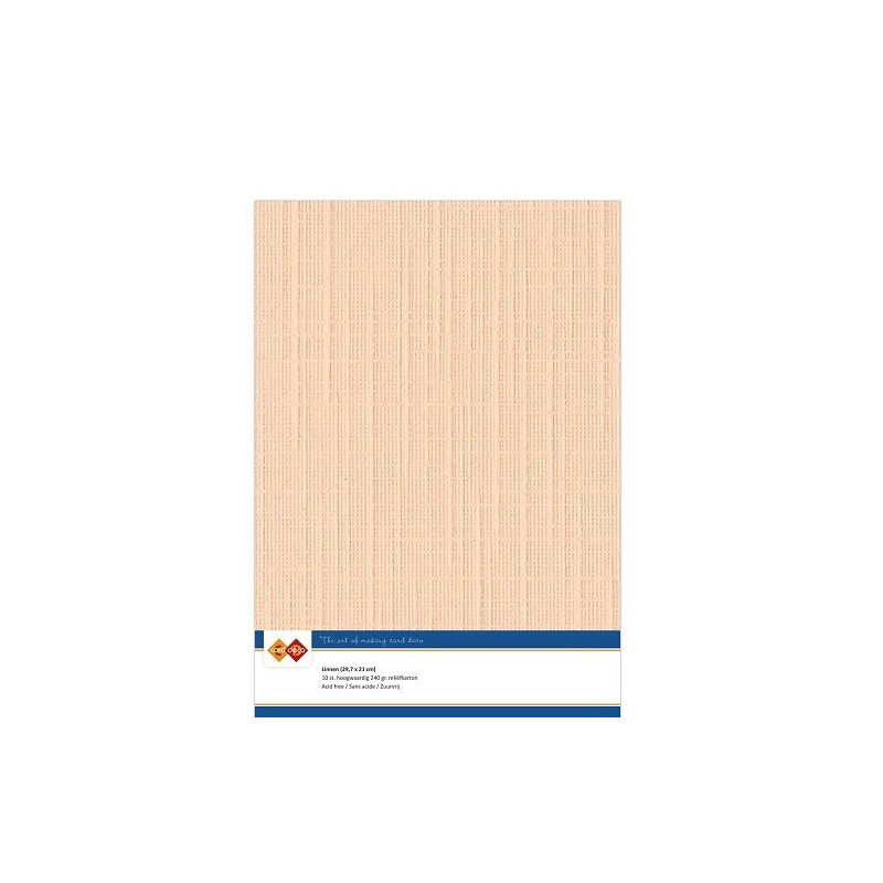 Card Deco Essentials - Linen Cardstock A4 - Salmon